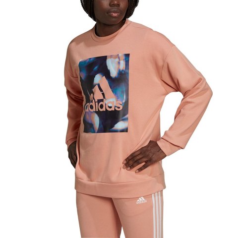 Bluza damska adidas Youforyou Sweatshirt morelowa HA2431 Adidas Bluza damska adidas Youforyou Sweatshirt morelowa HA2431 Adidas