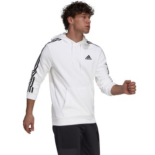 Bluza męska adidas Essentials Fleece 3-Stripes Hoodie biała GU2522 Adidas