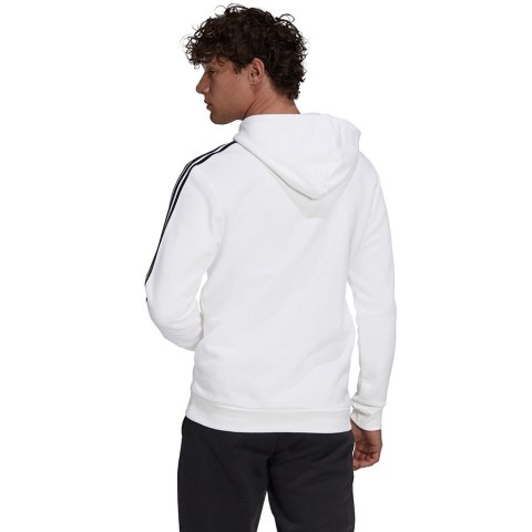 Bluza męska adidas Essentials Fleece 3-Stripes Hoodie biała GU2522 Adidas Bluza męska adidas Essentials Fleece 3-Stripes Hoodie biała GU2522 Adidas