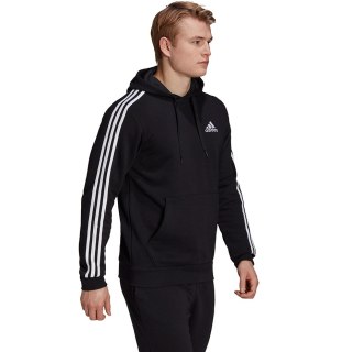 Bluza męska adidas Essentials Fleece 3-Stripes Hoodie czarna GK9072 Adidas