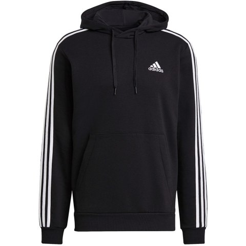 Bluza męska adidas Essentials Fleece 3-Stripes Hoodie czarna GK9072 Adidas Bluza męska adidas Essentials Fleece 3-Stripes Hoodie czarna GK9072 Adidas