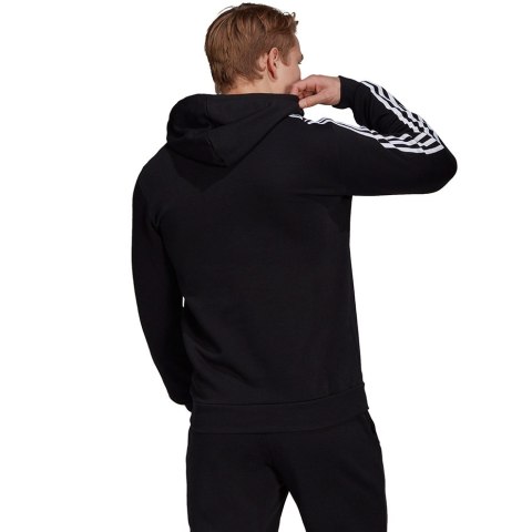 Bluza męska adidas Essentials Fleece 3-Stripes Hoodie czarna GK9072 Adidas Bluza męska adidas Essentials Fleece 3-Stripes Hoodie czarna GK9072 Adidas