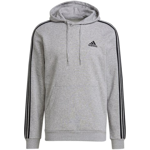 Bluza męska adidas Essentials Fleece 3-Stripes Hoodie szara GK9084 Adidas Bluza męska adidas Essentials Fleece 3-Stripes Hoodie szara GK9084 Adidas