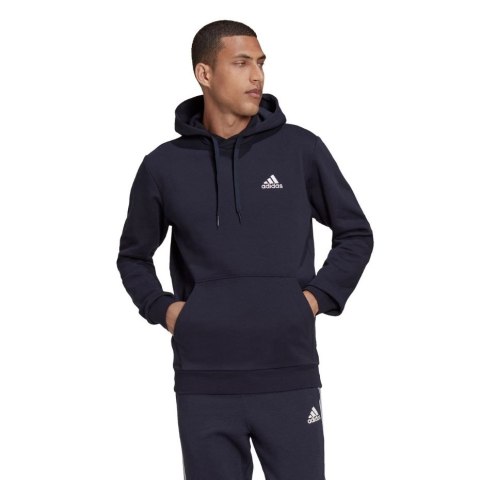 Bluza męska adidas Essentials Fleece Hoodie granatowa H12216 Adidas Bluza męska adidas Essentials Fleece Hoodie granatowa H12216 Adidas