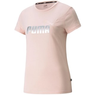 Koszulka damska Puma ESS+ Metallic Logo Tee różowa 586890 36 Puma
