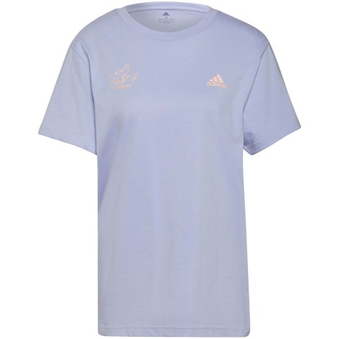 Koszulka damska adidas Signature Tee fioletowa GV1344 Adidas Koszulka damska adidas Signature Tee fioletowa GV1344 Adidas