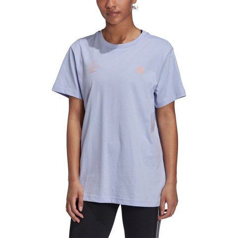 Koszulka damska adidas Signature Tee fioletowa GV1344 Adidas Koszulka damska adidas Signature Tee fioletowa GV1344 Adidas