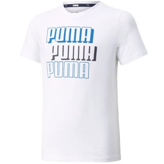 Koszulka dla dzieci Puma Alpha Tee B biała 589257 02 Puma