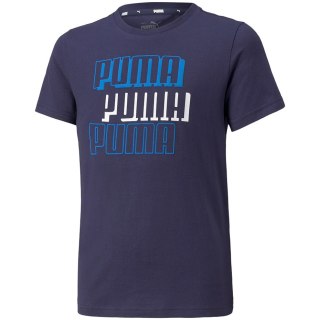 Koszulka dla dzieci Puma Alpha Tee B granatowa 589257 06 Puma