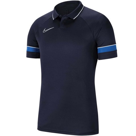 Koszulka męska Nike DF Academy 21 Polo SS granatowa CW6104 453 Nike Team Koszulka męska Nike DF Academy 21 Polo SS granatowa CW6104 453 Nike Team