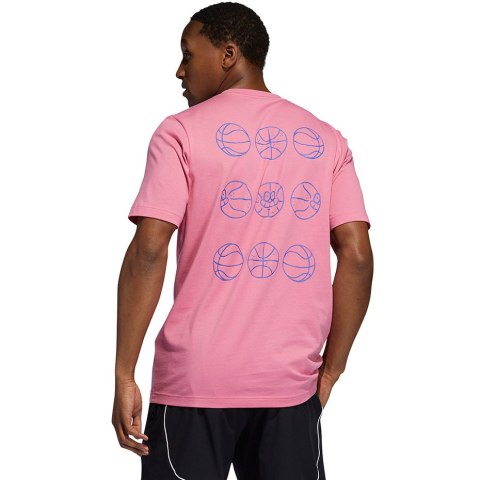 Koszulka męska adidas Lil Stripe adidas Hoops Graphic Tee różowa GS7220 Adidas Koszulka męska adidas Lil Stripe adidas Hoops Graphic Tee różowa GS7220 Adidas