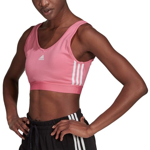 Stanik sportowy damski adidas Essentials 3-Stripes różowy H10189 Adidas Stanik sportowy damski adidas Essentials 3-Stripes różowy H10189 Adidas