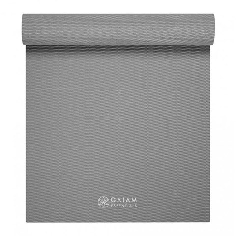 GAIAM ESSENTIALS MATA DO JOGI 6 MM Z PASKIEM SZARA 63317 Gaiam