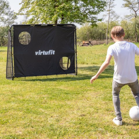 VIRTUFIT BRAMKA PIŁKARSKA PRO Z MATĄ DO STRZELANIA - 220 X 170 CM