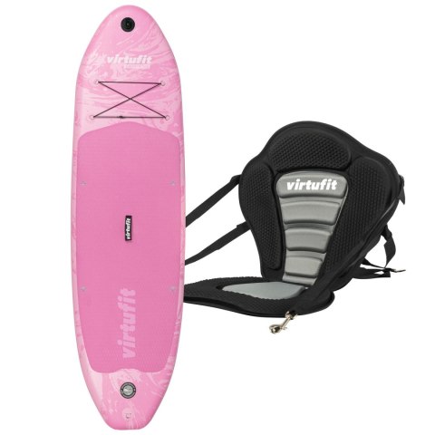 VIRTUFIT DESKA SUP CRUISER 305 - RÓŻOWY - Z SIEDZENIEM KAJAKOWYM, AKCESORIAMI I TORBĄ DO NOSZENIA