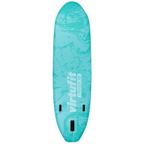VIRTUFIT DESKA SUP CRUISER 305 - TURKUSOWY - Z SIEDZENIEM KAJAKOWYM, AKCESORIAMI I TORBĄ DO NOSZENIA