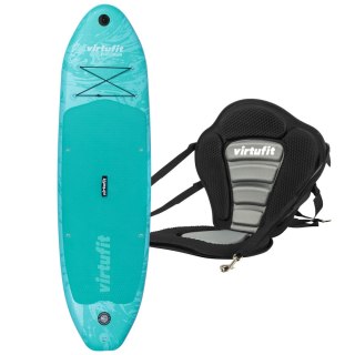 VIRTUFIT DESKA SUP CRUISER 305 - TURKUSOWY - Z SIEDZENIEM KAJAKOWYM, AKCESORIAMI I TORBĄ DO NOSZENIA