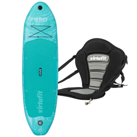 VIRTUFIT DESKA SUP CRUISER 305 - TURKUSOWY - Z SIEDZENIEM KAJAKOWYM, AKCESORIAMI I TORBĄ DO NOSZENIA
