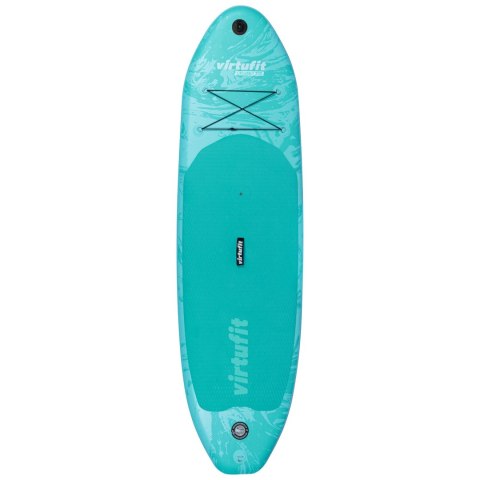 VIRTUFIT DESKA SUP SURFER 305 - TURKUSOWY - Z OSŁONĄ PRZECIWWATROWĄ I AKCESORIAMI