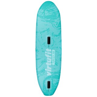 VIRTUFIT DESKA SUP SURFER 305 - TURKUSOWY - Z OSŁONĄ PRZECIWWATROWĄ I AKCESORIAMI