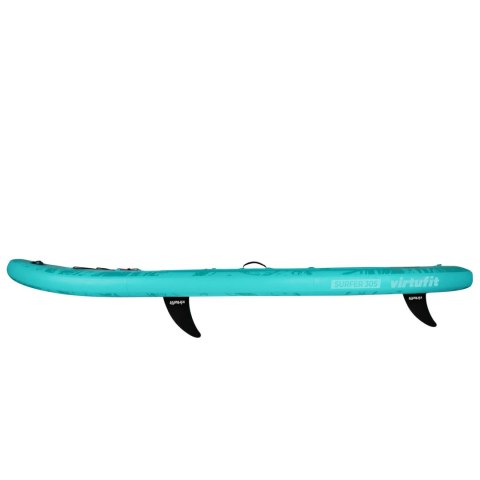 VIRTUFIT DESKA SUP SURFER 305 - TURKUSOWY - Z OSŁONĄ PRZECIWWATROWĄ I AKCESORIAMI