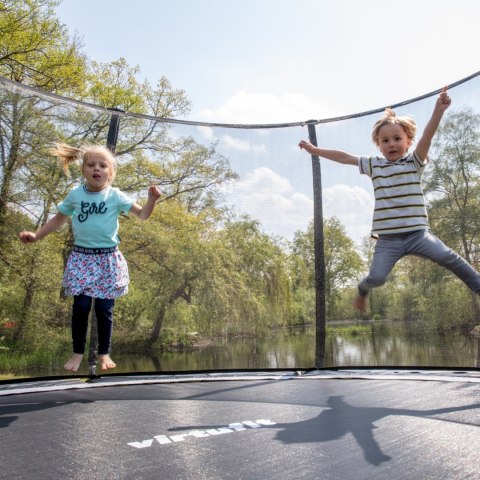 VIRTUFIT TRAMPOLINA PREMIUM Z SIATKĄ BEZPIECZEŃSTWA 251 CM