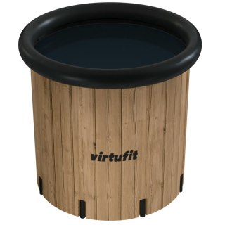 VIRTUFIT WANNA LODOWA XXL - 375 LITRÓW - IMITACJA DREWNA - Z AKCESORIAMI