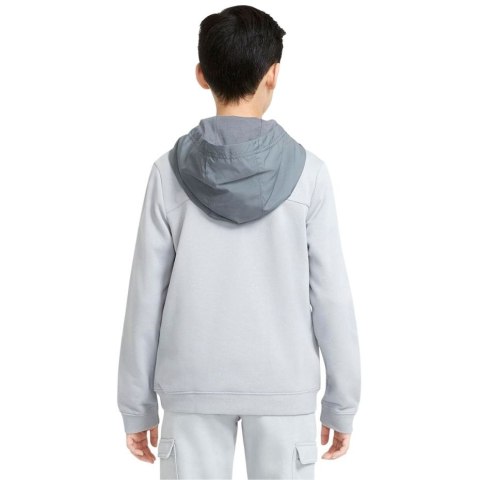 Bluza dla dzieci Nike Nsw Elevated Trims FZ szara DD8704 077 Nike Bluza dla dzieci Nike Nsw Elevated Trims FZ szara DD8704 077 Nike