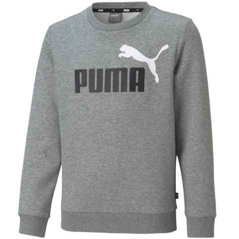 Bluza dla dzieci Puma ESS+ 2 Col Big Logo Crew FL szara 586986 03 Puma