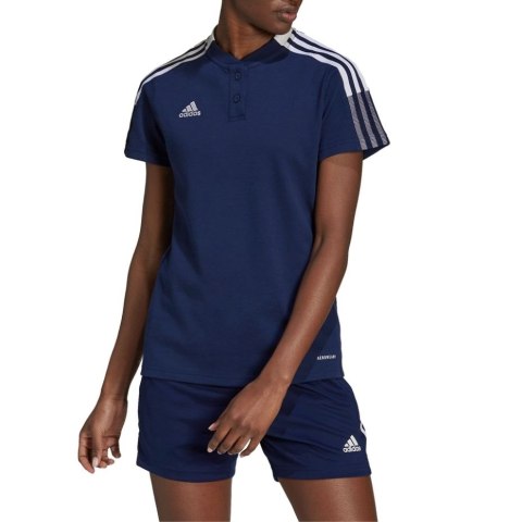 Koszulka damska adidas Tiro 21 Polo W granatowa GK9674 Adidas teamwear Koszulka damska adidas Tiro 21 Polo W granatowa GK9674 Adidas teamwear