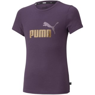 Koszulka dla dzieci Puma ESS+ Logo Tee fioletowa 587041 96 Puma