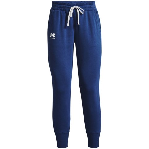 Spodnie damskie Under Armour Rival Fleece Joggers niebieskie 1356416 404 Under Armour