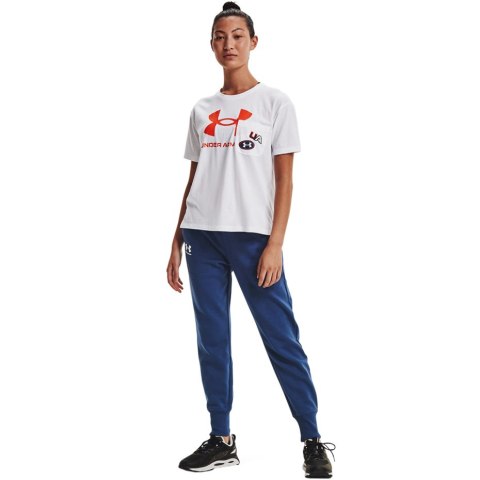 Spodnie damskie Under Armour Rival Fleece Joggers niebieskie 1356416 404 Under Armour