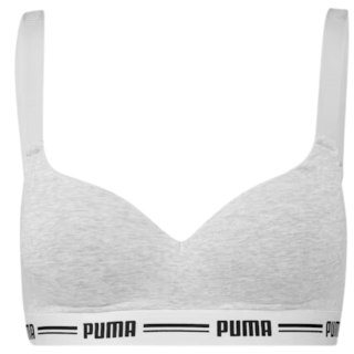 Stanik damski sportowy Puma Padded Top 1P Hang szary 907863 03 Puma
