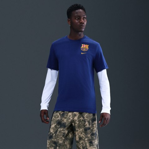 Koszulka Nike FC Barcelona Crest Tee HQ8396-455 M niebieski Nike
