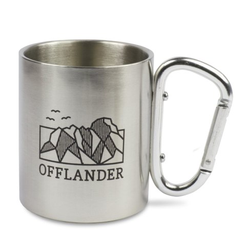 OFFLANDER KUBEK KEMPINGOWY Z KARABIŃCZYKIEM STALOWY 220ML OFFLANDER