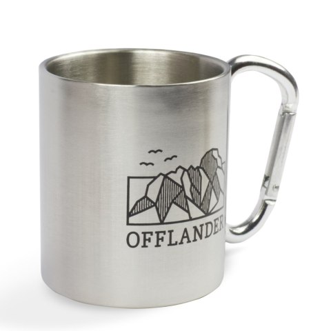 OFFLANDER KUBEK KEMPINGOWY Z KARABIŃCZYKIEM STALOWY 220ML OFFLANDER