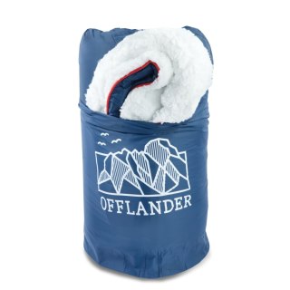 OFFLANDER MIĘKKI KOC PLED KEMPINGOWY GRANATOWY 200 x 140 OFFLANDER