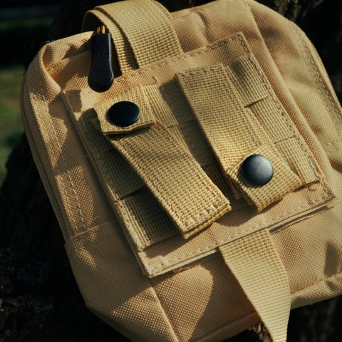 OFFLANDER SASZETKA TAKTYCZNA UNIWERSALNA MOLLE Z RZEPEM KHAKI OFFLANDER