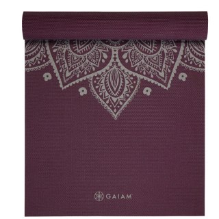 GAIAM MATA DO JOGI MIDNIGHT PLUM SUNDIAL FLOWER 5MM 65734 Gaiam