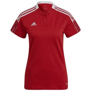 Koszulka damska adidas Tiro 21 Polo czerwona GM7350 Adidas teamwear