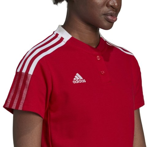 Koszulka damska adidas Tiro 21 Polo czerwona GM7350 Adidas teamwear