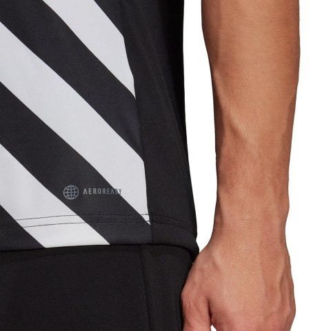 Koszulka męska adidas Entrada 22 Graphic Jersey czarno-biała HF0126 Adidas teamwear