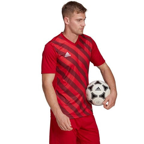 Koszulka męska adidas Entrada 22 Graphic Jersey czerwono-bordowa HB0572 Adidas teamwear Koszulka męska adidas Entrada 22 Graphic Jersey czerwono-bordowa HB0572 Adidas teamwear