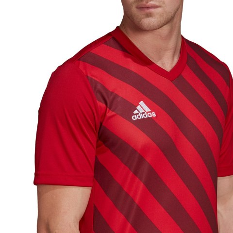 Koszulka męska adidas Entrada 22 Graphic Jersey czerwono-bordowa HB0572 Adidas teamwear Koszulka męska adidas Entrada 22 Graphic Jersey czerwono-bordowa HB0572 Adidas teamwear