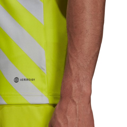 Koszulka męska adidas Entrada 22 Graphic Jersey żółto-szara HF0118 Adidas teamwear