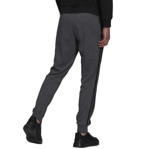 Spodnie męskie adidas Essentials French Terry Tapered Cuff 3-Stripes Pants szare H12256 Adidas Spodnie męskie adidas Essentials French Terry Tapered Cuff 3-Stripes Pants szare H12256 Adidas