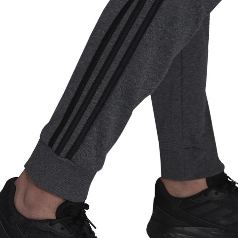 Spodnie męskie adidas Essentials French Terry Tapered Cuff 3-Stripes Pants szare H12256 Adidas Spodnie męskie adidas Essentials French Terry Tapered Cuff 3-Stripes Pants szare H12256 Adidas