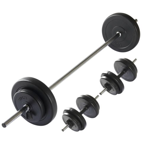 VIRTUFIT REGULOWANY ZESTAW SZTANGI - ZESTAW HANTLI - 30.5 KG - CZARNY VirtuFit