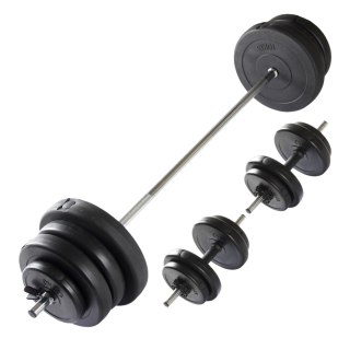 VIRTUFIT REGULOWANY ZESTAW SZTANGI - ZESTAW HANTLI - 60.5 KG - CZARNY VirtuFit